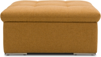 DOMO Collection Lagoa, Hocker, Webstoff gold, 87 x 87 cm