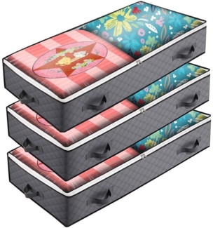 zggzerg Unterbettkommode 3 Stück Unterbett Aufbewahrungsbeutel,Faltbare Kleidersack mit Griffen (3 St)