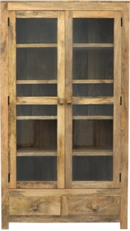 Vitrine Hina 100x180x45 aus Mangoholz