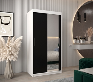 MOEBLO Schiebetürenschrank TORM 2 (Schrank mit Spiegel, mit/ ohne Schubladen, Schwebetürenschrank Schrank Garderobe Schiebtüren Schlafzimmer Wohnzimmerschrank) (BxHxT):100/120/150/180/200/250x200x62 cm