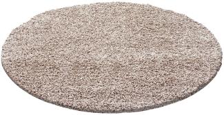 Runder Teppich DREAM Shaggy BEIGE 80 X 80cm