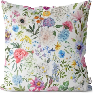 VOID Kissenbezug, (1 Stück), Blumen Blumenmuster Frühlingsblumen 40x40 Sofakissen Polyester Kissen