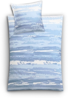 Kleine Wolke Bettwäsche Ballade, Mako-Satin, 2 teilig, in Blautönen