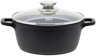 ELO 91556 Alucast - Kochtopf Ø 16 cm mit Glasdeckel, 1,3 l, Aluguss, induktionsfähig / Topf