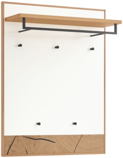 Garderobenpaneel MONDO Castino , Holz, Holzwerkstoff , Weiß, Holzfarben , 83 x 109 x 29 cm