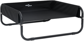 vidaXL Erhöhtes Hundebett Schwarz ML Oxford Stoff und Stahl 42008204