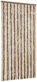 vidaXL Fliegenvorhang Dunkelbraun und Beige 90x220 cm Chenille 377356
