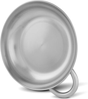 normani Speiseteller Edelstahlteller mit Griff South Carolina, (1 St), 18/8 Campingteller Reiseteller Suppenteller - Durchmesser: 23 cm