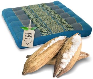 livasia Sitzkissen Sitzkissen 35 cm, vegan und handgefertigt, 35x35x6cm, Kapok