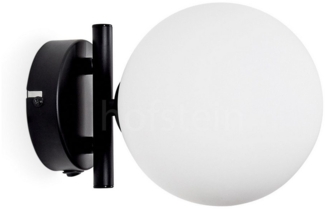 hofstein Wandleuchte Wandlampe aus Metall/Glas in Schwarz/Weiß, ohne Leuchtmittel, Leuchte mit Glasschirm, An-/Ausschalter, 1xG9, ohne Leuchtmittel