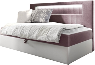 Boxspringbett 'Gladino Junior 2' rosa 90 x 200 cm