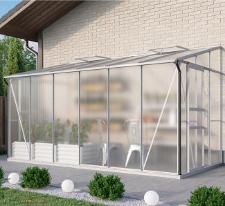 Vitavia Anlehn-Gewächshaus "Osiris 7800", aluminium eloxiert, 7,8 m²,6 mm HKP