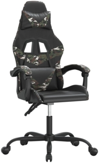 vidaXL Gaming-Stuhl Schwarz und Tarnfarben Kunstleder [3143853]