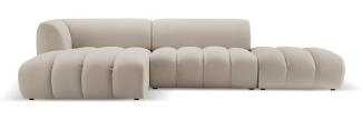 Micadoni Modulares Ecksofa offen Harry 5-Sitzer Links Samtstoff Ecru