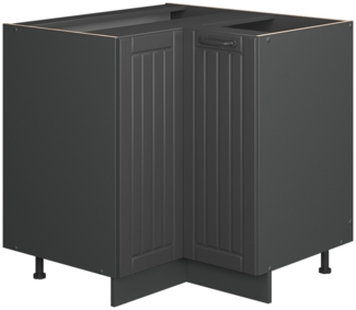 Eckunterschrank Fame-Line Dunkelgrau 80.5 cm , AP Eiche Vicco