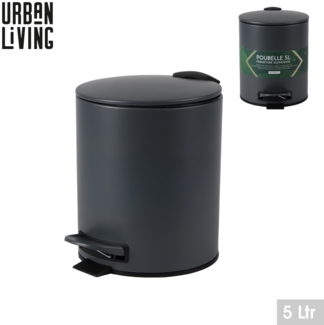 Urban Living 5 Liter Tret-Mülleimer Kosmetikeimer Tretmülleimer 44033 Moonrock