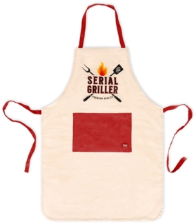 Legami Schürze Super Chef Serial Griller, rot / beige