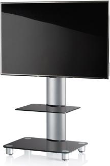 Fernseher TV Stand Ständer Halterung Standfuss Fernsehtisch Monitor Halter Glas