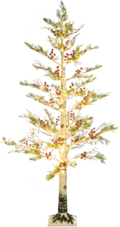 Gartendekoration LED VASSLEN Weihnachtsbaum 160 cm Weiß