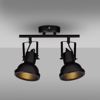 Nova Luce 9624104 RUVI Deckenleuchte 2-flammig Schwarz GU10