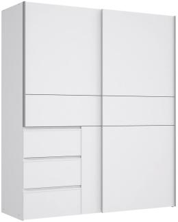 Schwebetürenschrank >Zorana II< in Weiß - 170,3x200,5x61,2cm (BxHxT)