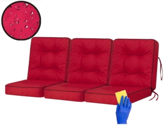 Bjird Bankauflage Venus 50 cm, 60 cm, 100 cm, 120 cm, 150 cm, 180 cm, (3 St), für Gartenbank und Hollywoodschaukel