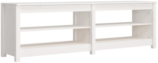 vidaXL Schuhbank Weiß 160x36,5x50 cm Massivholz Kiefer 821725