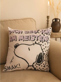 United Labels® Dekokissen Peanuts Snoopy Kissen Dich lieb ich Plüsch Zierkissen 40 x 40 cm