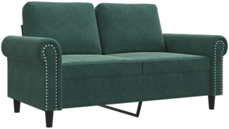 vidaXL 2-Sitzer-Sofa Dunkelgrün 120 cm Samt 359521