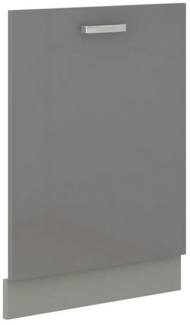 Frontblende Geschirrspüler vollintegriert 60 cm Grau Hochglanz Küche Grey Bianca