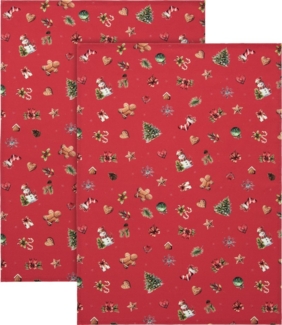 Erwin Müller Geschirrtuch Geschirrtuch "Noel" 2er-Pack, Baumwolle Motiv