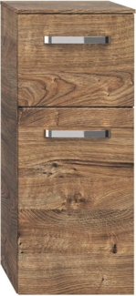 Saphir Unterschrank Serie 4010 Badschrank 30cm breit, 1 Tür, 1 Schublade, inkl. Türdämpfer Badezimmerschrank mit 1 Glas-Einlegeboden, 73 cm hoch, 33 cm tief