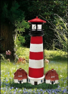 Luna24 simply great ideas. Gartenleuchte Leuchtturm, Solarleuchte, Gartenbeleuchtung, Westerhever, 40 cm hoch!, beeindruckende 40 cm hoch, wunderschöne Gartendeko