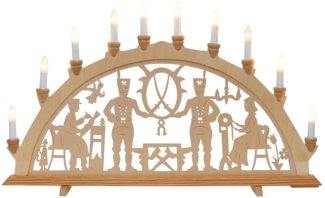 Dekohelden24 Schwibbogen Schwibbogen, 10 flammig, Motiv: Bergleute, ca. 71 x 4 x 40 cm.