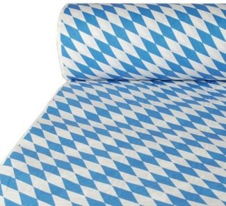 Papiertischtuch mit Damastprägung 10 m x 1 m "Bayrisch Blau"