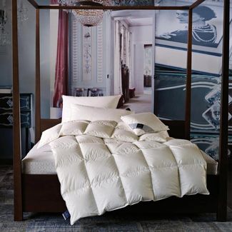 Billerbeck Daunendecke E23 Inga Kassette II warm, Füllung: 90% Daunen, 10% Federn|135x200 cm