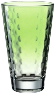 LEONARDO Glas Optic, Kalk-Natron Glas, 6 Trinkgläser, Spülmaschinenfest, grün