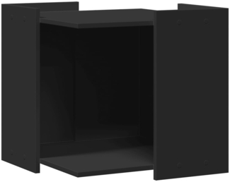 vidaXL Katzenklo Schwarz 53x53x51 cm Holzwerkstoff 857752