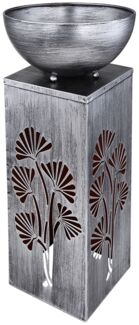 LED Solarleuchte, abnehmbare Pflanzenschale, Höhe 59 cm