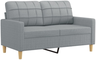 vidaXL 2-Sitzer-Sofa Hellgrau 120 cm Stoff 359083