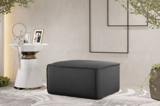 Polsterhocker Designerhocker CELES PREMIUM 65x65 cm Stoff Opera Velvet Dunkelgrau