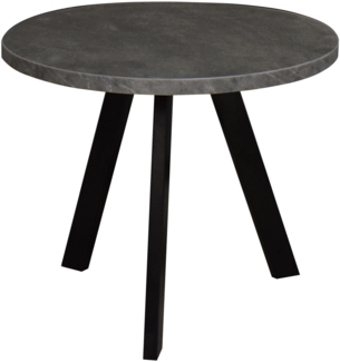 Couchtisch Rund Elesa 1 60x51x60 Holzwerkstoff Schwarz/Keramik grau