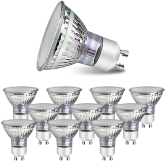 ZMH GU10 LED Warmweiss 4W Leuchtmittel Lampe Ersetzt 30W Glühbirne 3000K Energiesparlampe Abstrahlwinkel 110° Spot Nicht Dimmbar Reflektor Birne Glühlampen Strahler Spot LED GU10 10 pack