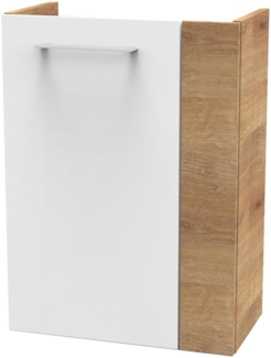 Fackelmann SBC MILANO Waschbeckenunterschrank 45 cm, Braun hell/Weiß, links