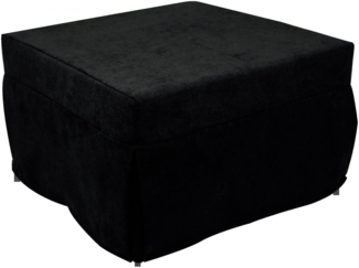 Dmora Pouf Arno, Mehrzwecksessel, Sitzsack, Hockerhocker, Made in Italy, 78x78 h45 cm, Schwarz