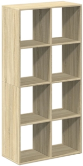 vidaXL Raumteiler-Bücherregal Sonoma-Eiche 69,5x29x137,5 cm 858023