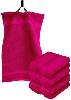 Lashuma Gästehandtücher Linz, Frottee (4-St), Damen Gästetücher pink 30x50 cm