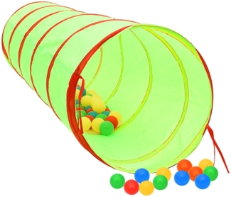 vidaXL Spieltunnel mit 250 Bällen Grün 175 cm Polyester 3107757