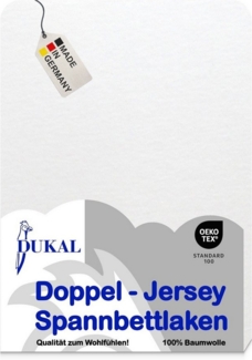 DUKAL Spannbettlaken für Topper, max. Matratzenhöhe 10 cm, 100% Baumwolle, Doppel-Jersey, Gummizug: rundum, (1 Stück), 90x200 - 100x200 cm, aus hochwertigem Doppel-Jersey, Made in Germany