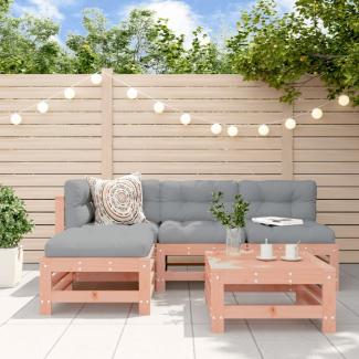 vidaXL 5-tlg. Garten-Lounge-Set mit Kissen Massivholz Douglasie 3186072